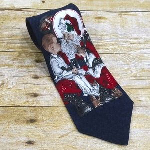Saturday Evening Post Santa Claus & Kids Holiday Christmas Neck Tie